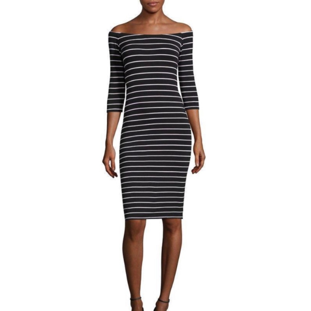 Belle + Sky Striped Bodycon Dress